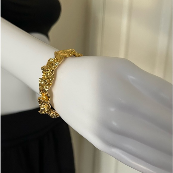 Amber Sceats Gold-Plated Brass Crushed Cuff - Picture 4 of 7